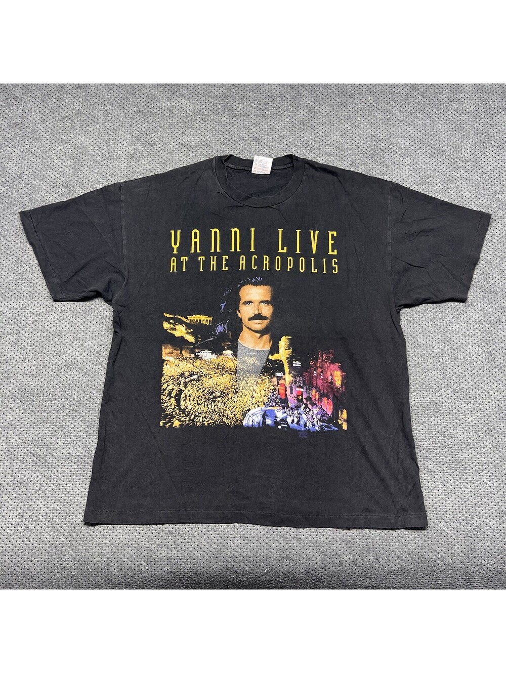 Vintage 1995 Yanni Live At The Acropolis World Tour T-Shirt XL Rare Men’s Black